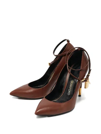 Pre-owned Tom Ford 110mm Lock-detail Leather Pumps