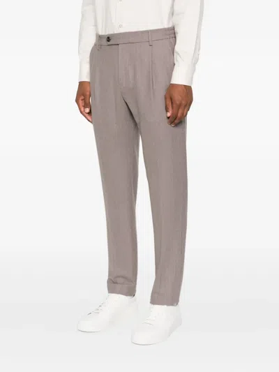 Eleventy Pleated-front Trousers In Neutral