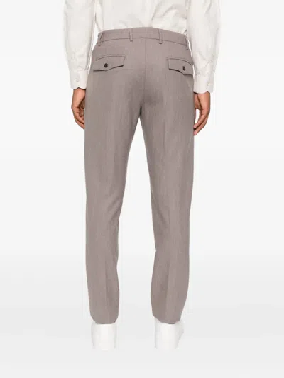 Eleventy Pleated-front Trousers In Neutral