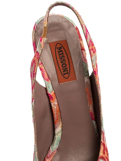 Pre-owned Missoni 135mm Platform Slingback Sandals