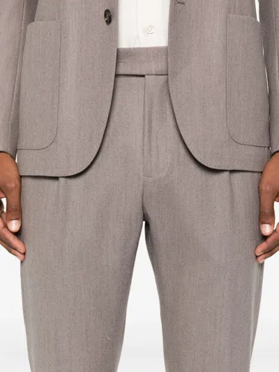 Eleventy Pleated-front Trousers In Neutral