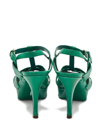 Pre-owned Saint Laurent 105mm Leather Platform Sandals