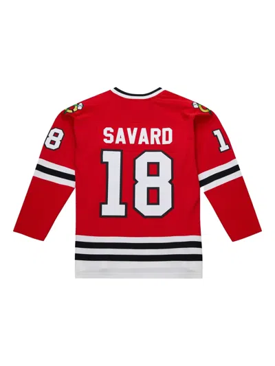 Mitchell & Ness Blackhawks 1980 "denis Savard" Jersey In Red