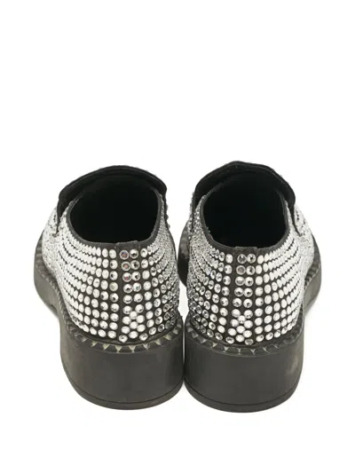 Pre-owned Prada Crystal-embellished Loafers