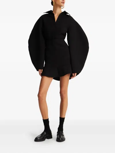 Rotate Birger Christensen Ruffle Mini Skirt In Black