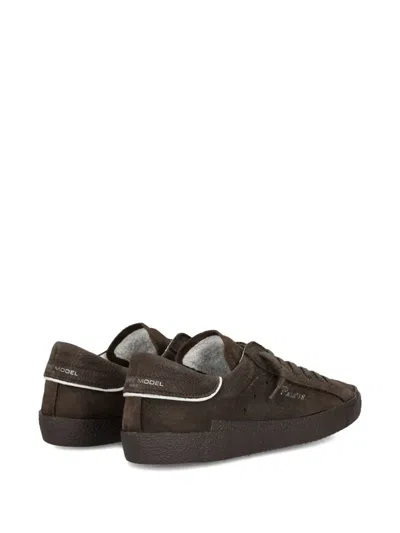 Philippe Model Suede Lace-up Sneakers In Brown
