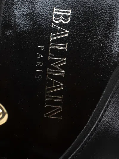 Pre-owned Balmain 105mm Cut-out Leather Sandals