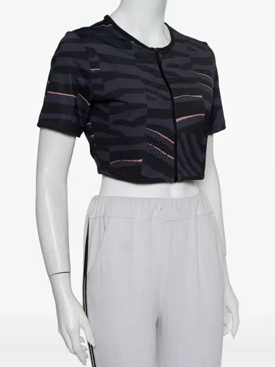 Pre-owned Adidas By Stella Mccartney  Abstract-print Zip-up Top