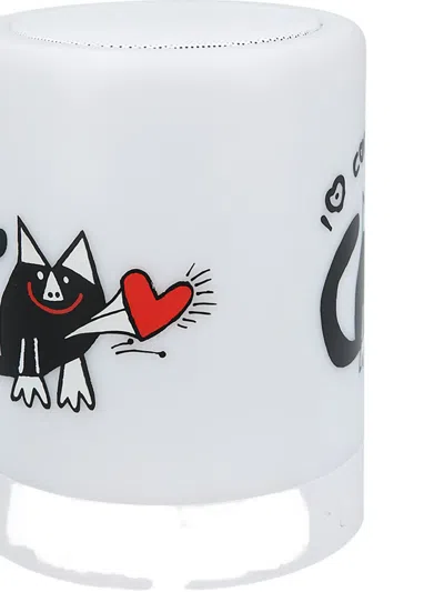 10 Corso Como Blackie Cat-print Bluetooth Speaker In White