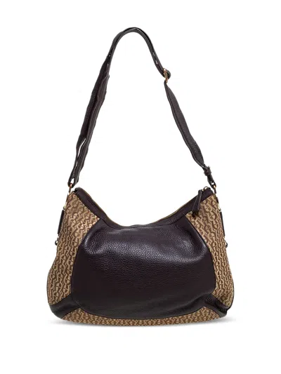 Pre-owned Aigner Vintage  Signature Canvas Shoulder Bag