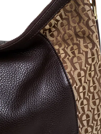Pre-owned Aigner Vintage  Signature Canvas Shoulder Bag