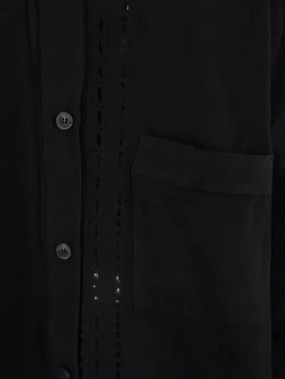 By Walid Embroidered Eyelet Shirt In Black