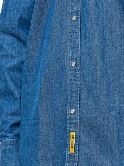 Bd Baggies Button-fastening Chest-pocket Shirt In Blue