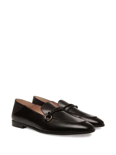 Bally Braided Leather Loafers In Black