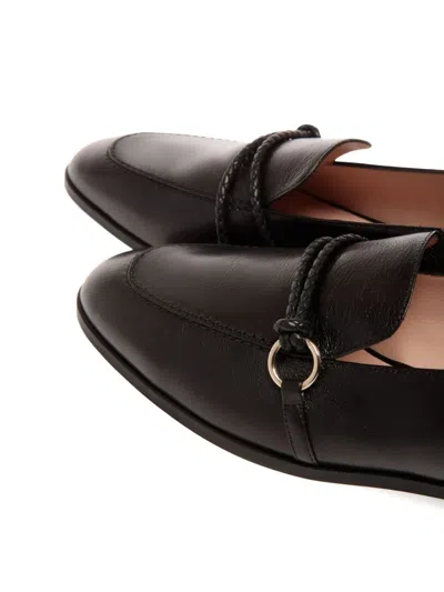 Bally Braided Leather Loafers In Black