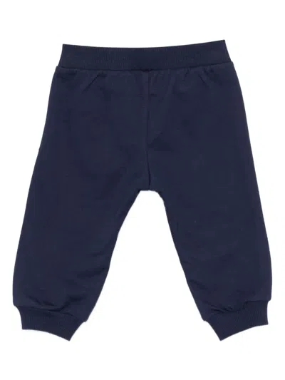 Moschino Blue Trousers For Babykids With Teddy Bear In Blue