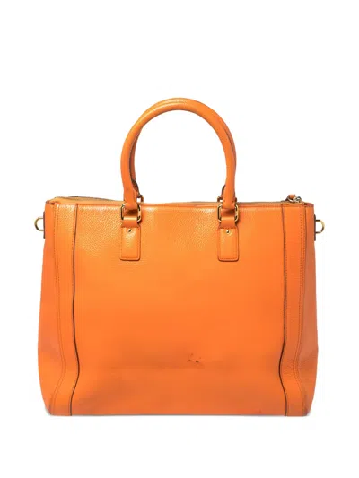 Pre-owned Mcm Leather Stud-detail Tote Bag
