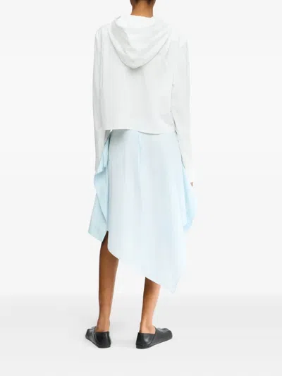 Jw Anderson Ruffled Asymmetric Skirt In Blue