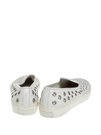 Pre-owned Gucci Eyelet-embellished Slip-on Sneakers