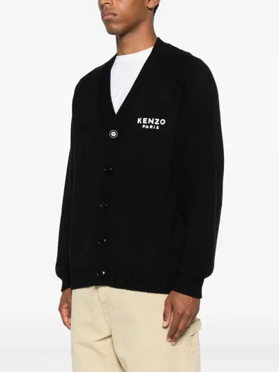 Kenzo Cardigan Boke Flower In Black