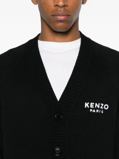 Kenzo Cardigan Boke Flower In Black