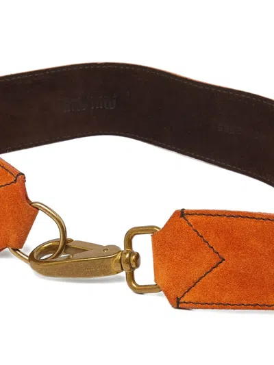 Pre-owned Miu Miu Suede Belt