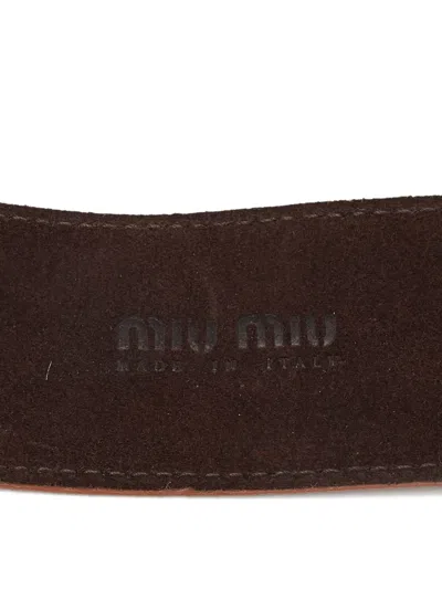 Pre-owned Miu Miu Suede Belt