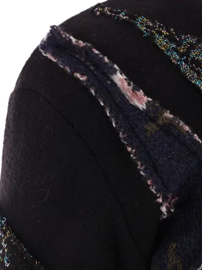 Rave Review Floral-patchwork Pullover In Black