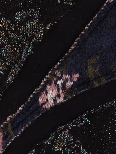 Rave Review Floral-patchwork Pullover In Black