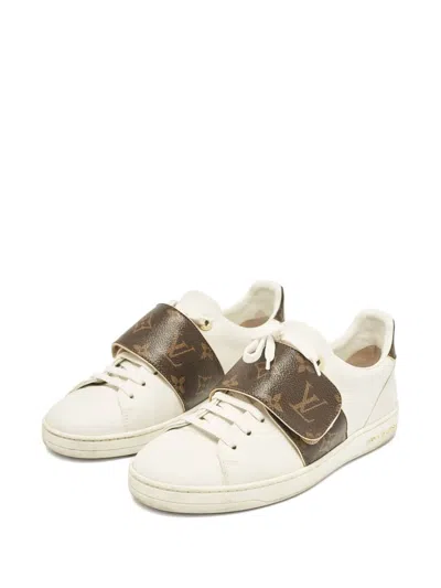 Pre-owned Louis Vuitton Frontrow Leather Monogram-strap Sneakers