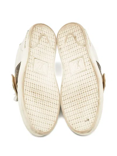 Pre-owned Louis Vuitton Frontrow Leather Monogram-strap Sneakers