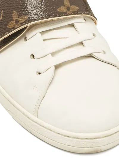 Pre-owned Louis Vuitton Frontrow Leather Monogram-strap Sneakers
