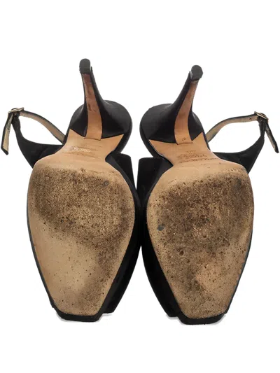 Pre-owned Jimmy Choo 120mm Slingback Peep-toe Platform Sandals