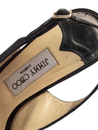 Pre-owned Jimmy Choo 120mm Slingback Peep-toe Platform Sandals