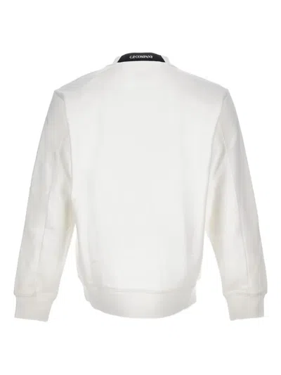 C.p. Company C.p.company Crew Neck Sweatshirt With Pocket Detail In White