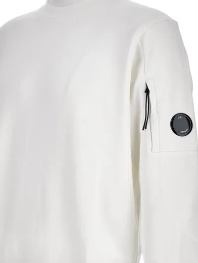 C.p. Company C.p.company Crew Neck Sweatshirt With Pocket Detail In White