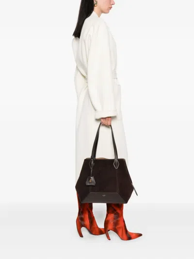 Jimmy Choo Diamond Suede-leather Tote Bag