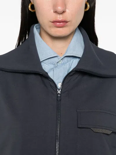 Brunello Cucinelli Cotton Zip Sweatshirt Chest Pocket