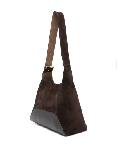 Jimmy Choo Medium Diamond Suede Leather Shoulder Bag