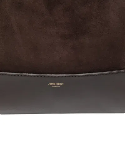 Jimmy Choo Medium Diamond Suede Leather Shoulder Bag