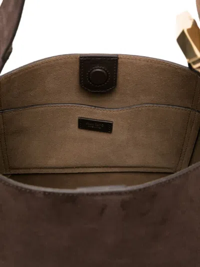 Jimmy Choo Medium Diamond Suede Leather Shoulder Bag