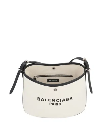 Balenciaga Logo Leather-trimmed Shoulder Bag