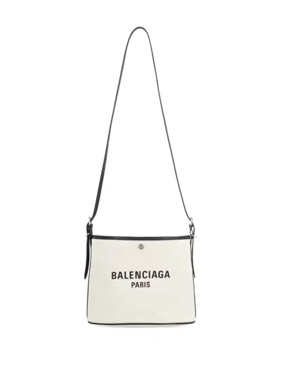 Balenciaga Logo Leather-trimmed Shoulder Bag