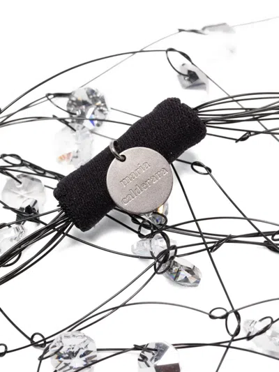 Maria Calderara Crystal-embellished Necklace In Metallic