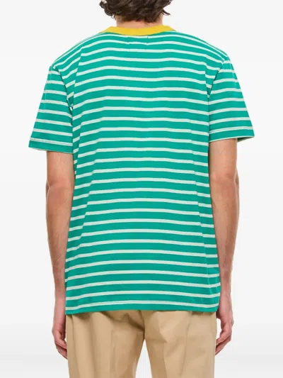 Howlin' Striped-print Crew-neck T-shirt In Green