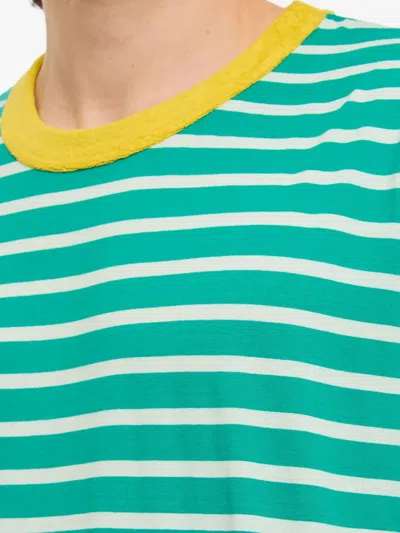 Howlin' Striped-print Crew-neck T-shirt In Green