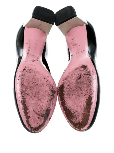 Pre-owned Fendi 50mm Eloise Patent Leather Block Heel Pumps