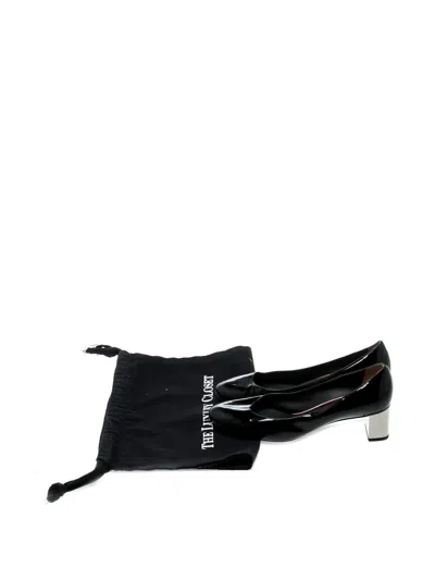 Pre-owned Fendi 50mm Eloise Patent Leather Block Heel Pumps