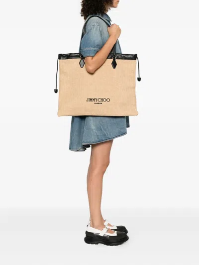 Jimmy Choo Large Drawstring Beach Tote Bag