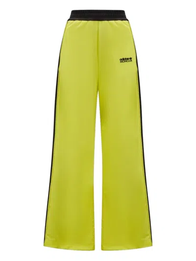 Moncler Relaxed Fit Sweatpants With Contrasting Side Stripes In Yellow